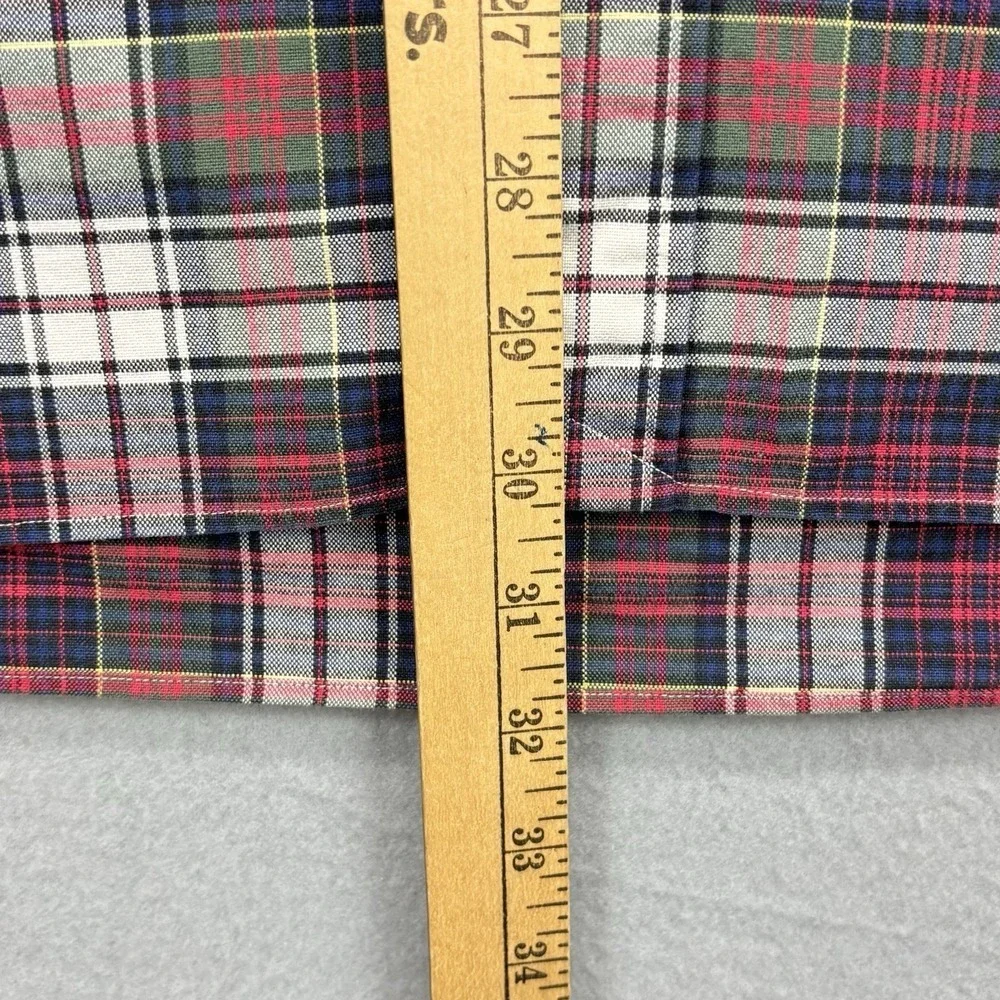 Ralph Lauren shirt mens L long sleeve button down Multicolor Tartan plaid Pocket
